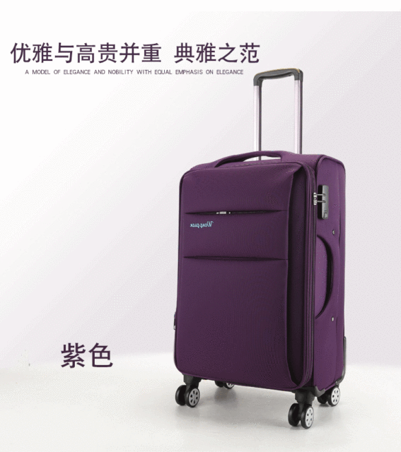 202428 Travel Carry-on Soft Canvas Expandable Luxury Suitcase