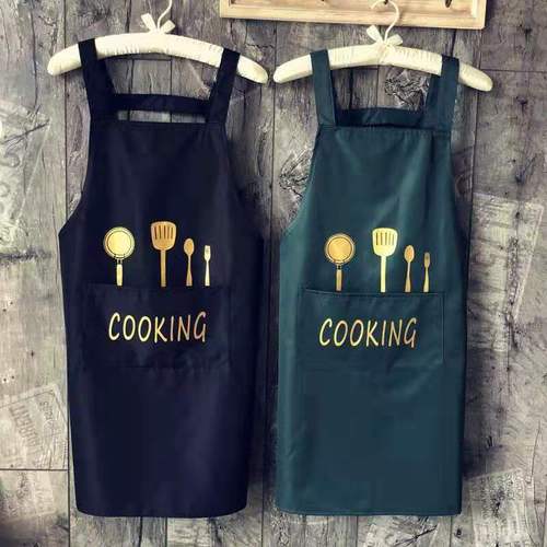 Kitchen Waterproof Oilproof Adjustable Strap Apron Simple Fork Knife Creative Fashion Home Covering Custom Logo