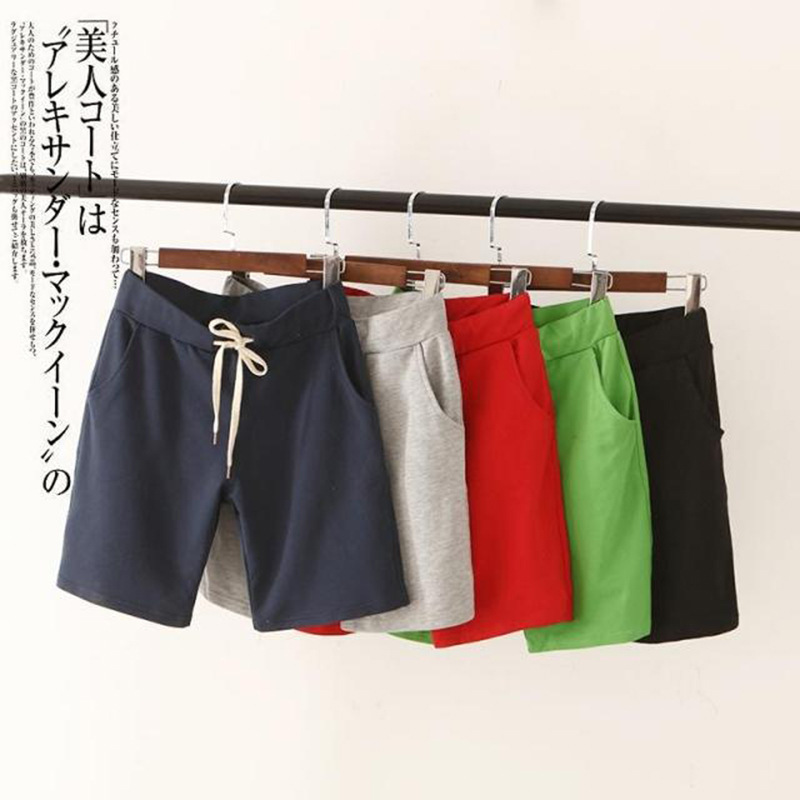 19 New Korean version of spring and summer women's shorts pants sports casual small wide pants loose size pants