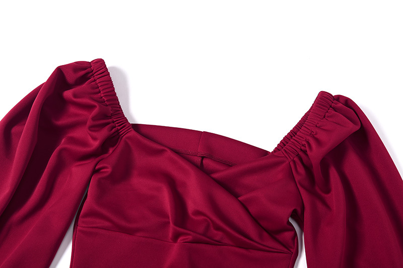 Long-Sleeved Backless Slim Dress NSSX73240