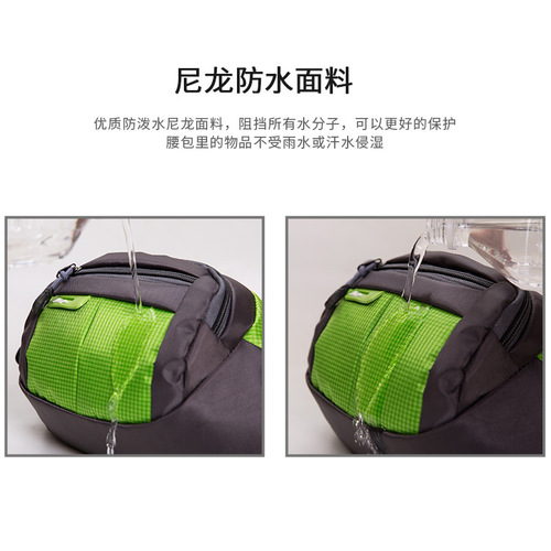 Nylon waist bag multi-pocket sports waist bag men's single shoulder crossbody bag shopping travel waist bag cycling mobile phone bag women