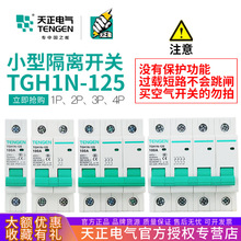 天正电气TGH1N-125小型隔离开关断路器1P/2P/3P/4P闸刀单三相100A