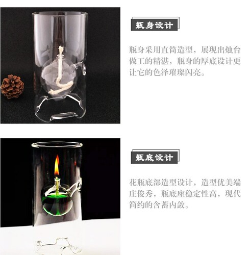 Creative glass oil lamp wedding lighting glass candle holder candlelight romantic dinner hotel western restaurant bar decoration accessory