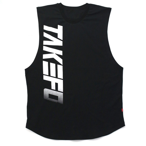 Muscle fitness vest men's summer loose base training cotton breathable basketball large size foreign trade vest sleeveless sports