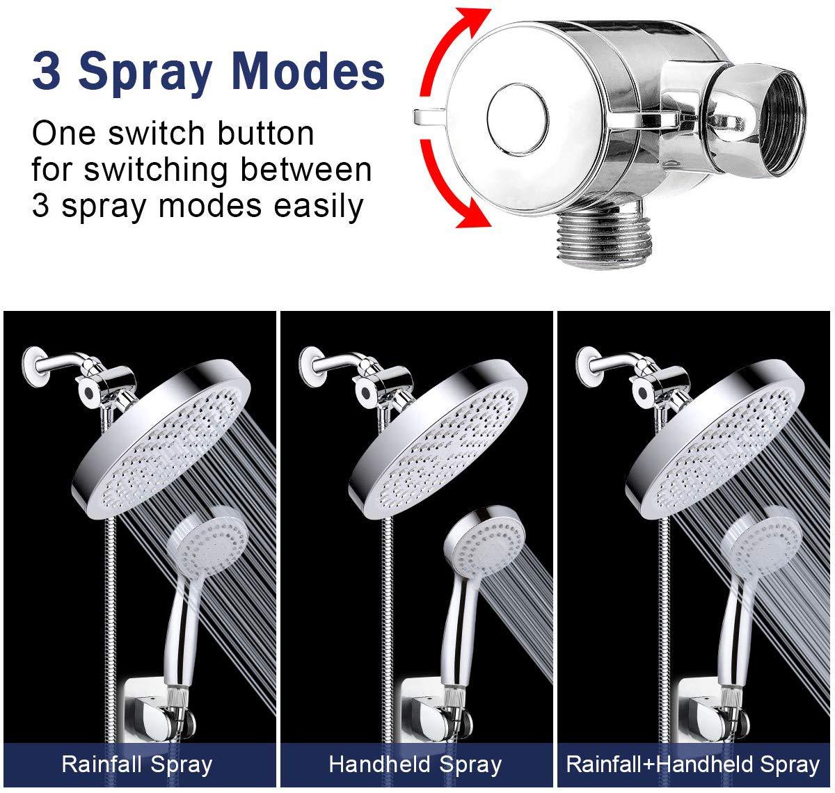 Wholesale of cross-border home and bathroom double shower heads, American-style concealed bracket arm three-way diverter with socket set Application Scenario