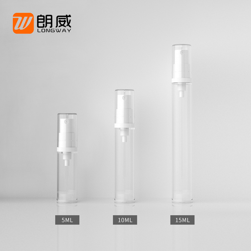 5ml 10ml 15ml como transparente spray loción vacío prensa vacío botella protector solar tóner sub-embalaje
