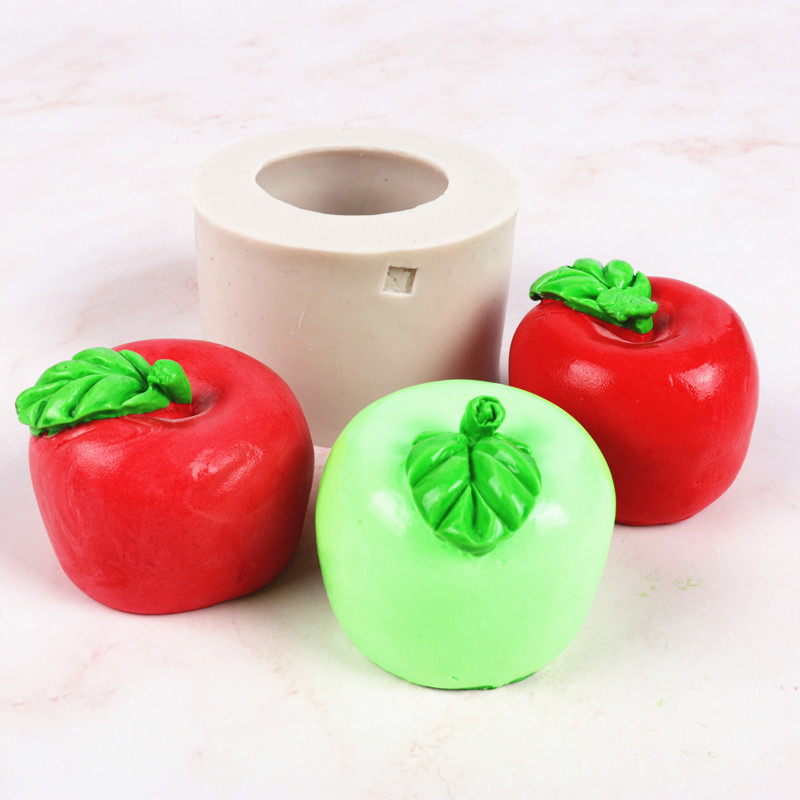 Molde de silicona feo naranja fondant mousse molde de pastel de manzana molde de jabón hecho a mano molde de pastelería molde de vela para hornear