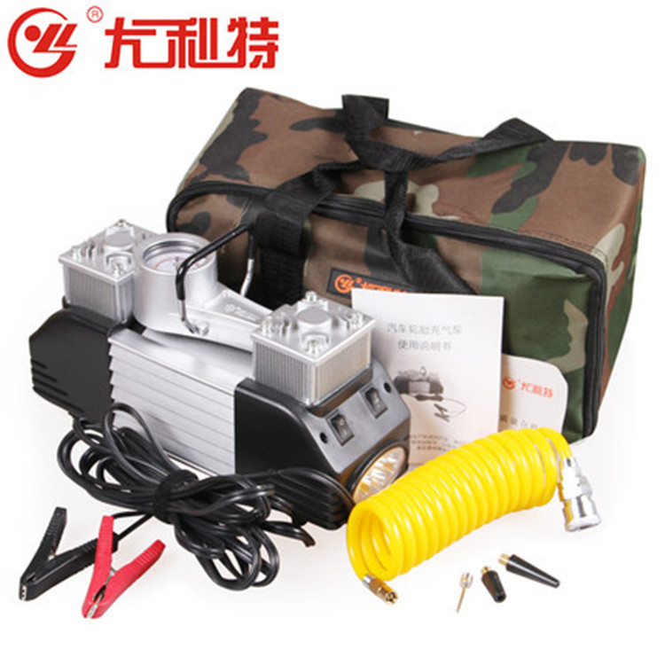 尤利特YD-3500 双缸大功率 车载充气泵 汽车打气泵 带灯充气机