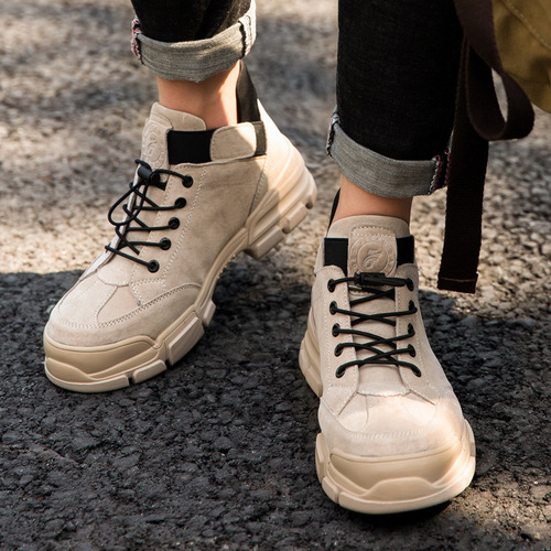 Jiefu cross-border high-top safety boots, steel-toe anti-smash, anti-puncture, waterproof, welding, breathable, casual and fashionable labor protection shoes