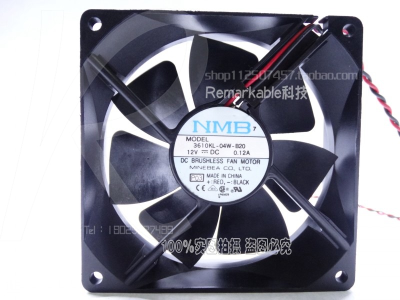 NMB 9025 12V 0.12A 9CM 超静音 电脑电源机箱风扇3610KL-04W-B20