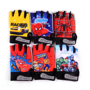 Cross-border outdoor sports riding children's half finger gloves men's and women's thin riding breathable mountain bike protective manufacturer