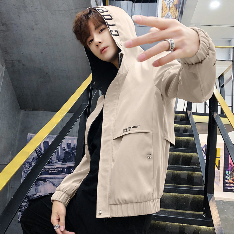Harbor Wind Sweater coat 19 Spring leisure time handsome Trend student Teenagers Hooded Jacket