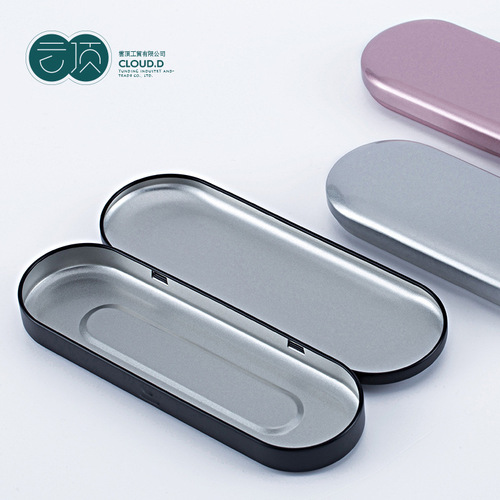 Wholesale Customized Round Stationery Gift Box Nail Clipper Makeup Brush Tin Packaging Square Iron Box Pimple Needle Box 