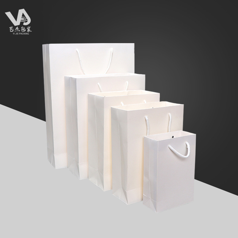 厂家批发服装纸袋包装袋白卡加厚通用礼品袋印LOGO手提纸袋子