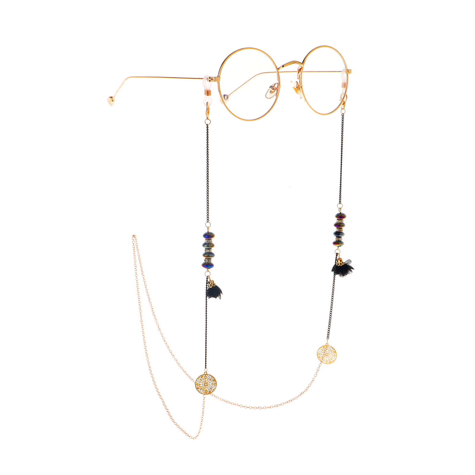 Colorful Multi-element Factory Direct Sales Fashion Simple Multi-color Glass Flower Beads Handmade Eyeglasses Chain display picture 25