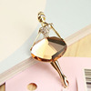 Accessory, small brooch, crystal, Korean style, wholesale