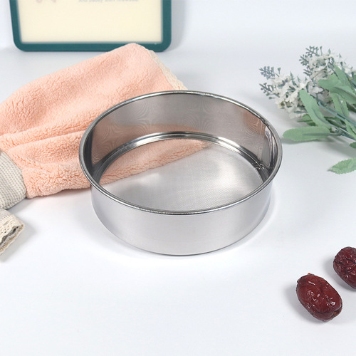 Factory direct sales 60 mesh 15cm stainless steel round ultra-fine flour sieve sugar powder sieve Chinese medicine powder sieve 201 sieve