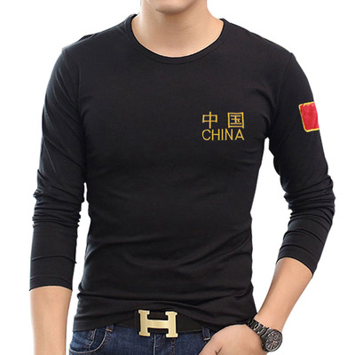 軍裝男士特種兵長袖打底衫圓領迷彩軍迷純棉帶中國t恤上衣服男款