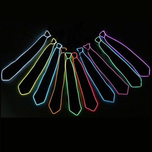 Stage performance jazz dance nightclub Led Light Neck tie for unisex light-emitting tie light-emitting night light on a new creative tie bar atmosphere props LED tie