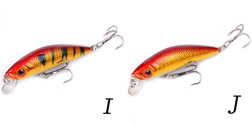 10 Colors Sinking Minnow Lures Deep Diving Minnow Lures Fresh Water Bass Swimbait Tackle Gear