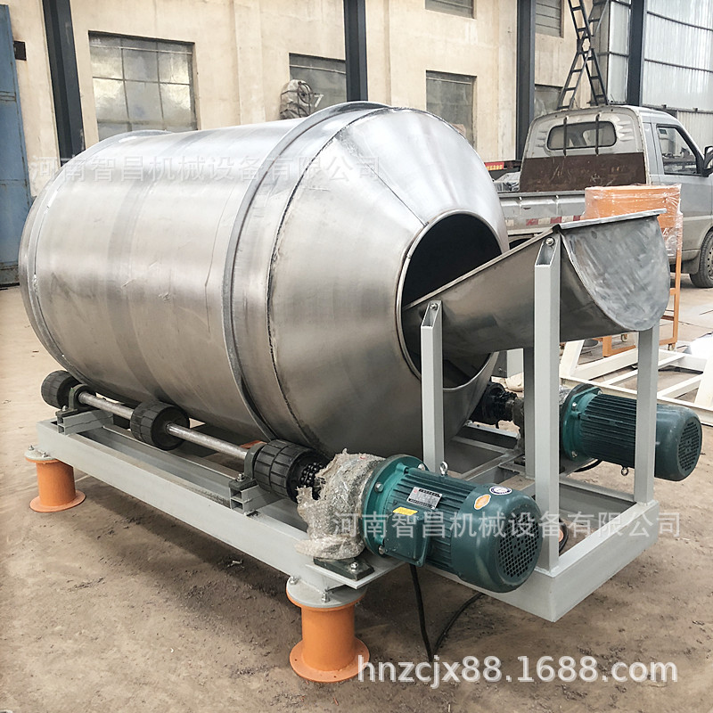 不锈钢湿料滚筒搅拌机无噪音树脂纤维搅拌混合机洗衣粉加酶搅拌罐
