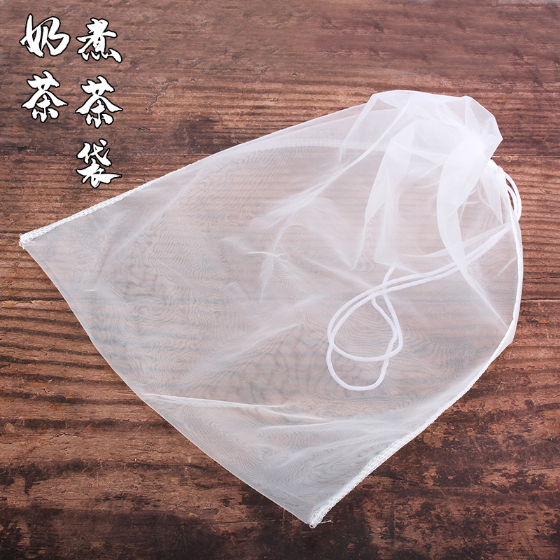 Boiling tea bag pearl silk tea bag tea filter bag large size repeatable pearl milk tea shop filter gauze wholesale
