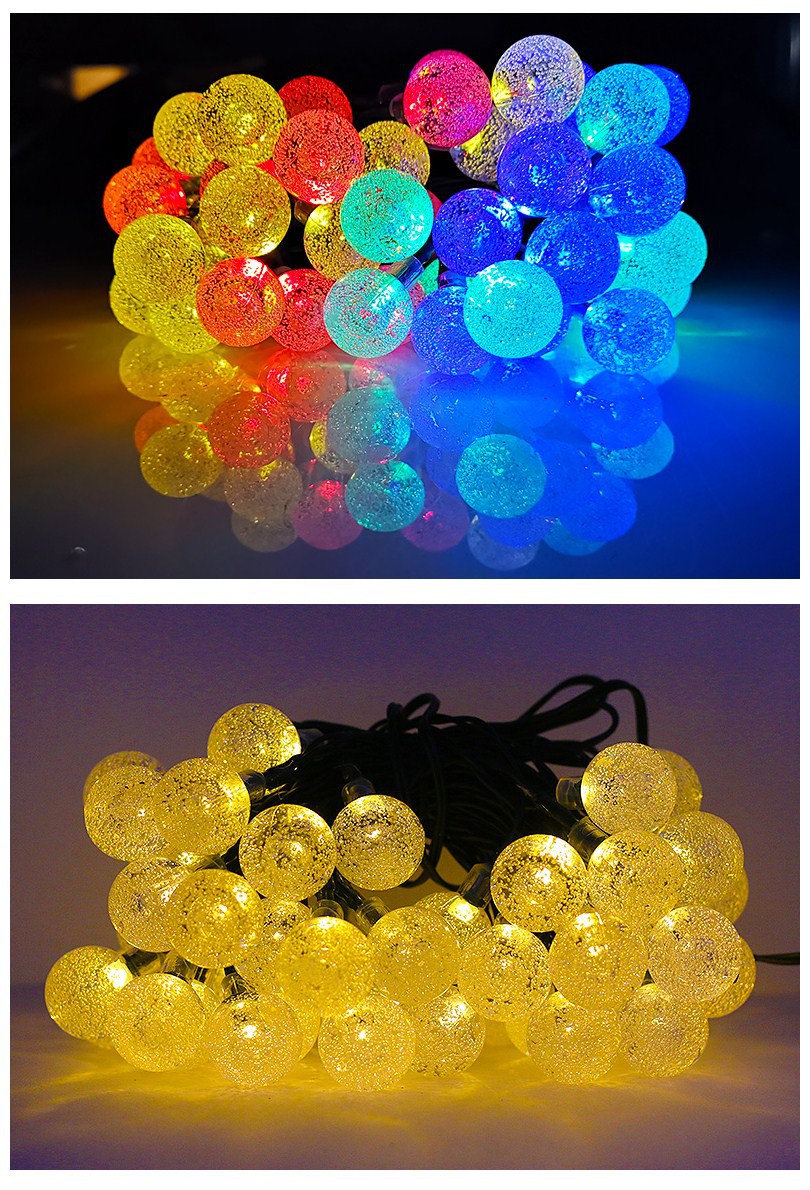 Christmas Cute Ball Pvc Party String Lights display picture 2