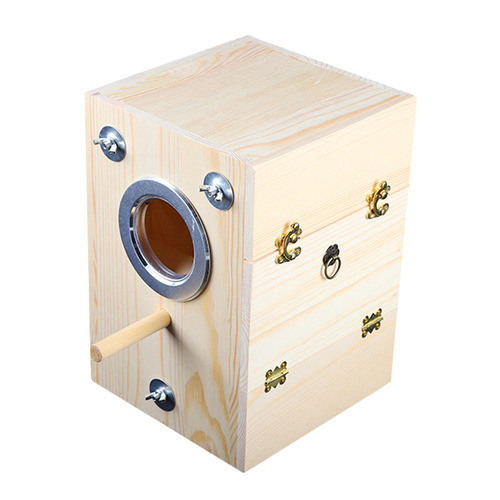 Bird nest bird breeding box tiger skin bird house cypress wood pine wood vertical breeding box bird cage supplies nest box outdoor incubator