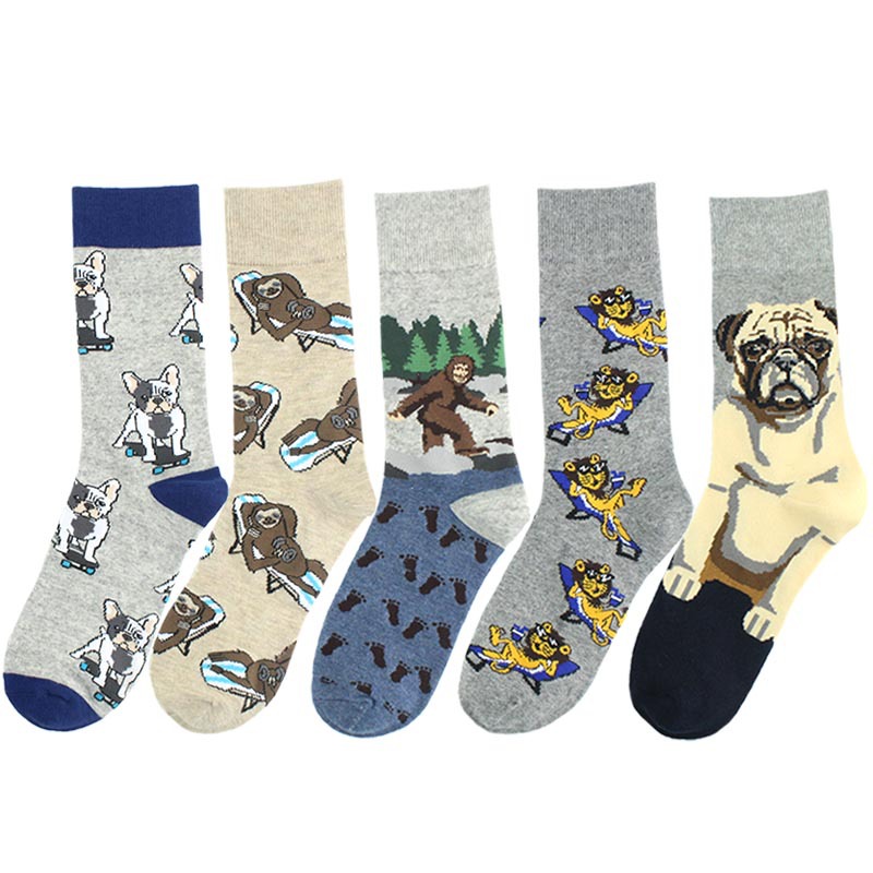 Unisex Cartoon-stil Tier Baumwolle Crew Socken Ein Paar display picture 2