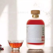 新款玻璃红白酒瓶250ml 500ml磨砂果酒瓶晶白料饮料瓶果醋瓶