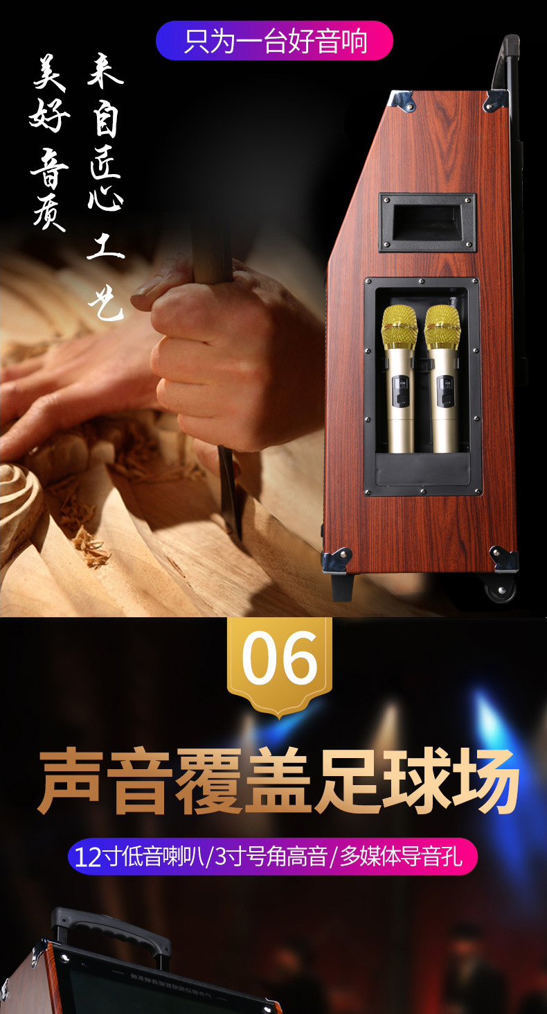 Shinco/ Xinke Square Dance speaker with display screen, square dance pull rod, video and audio system, outdoor home use detail image 13