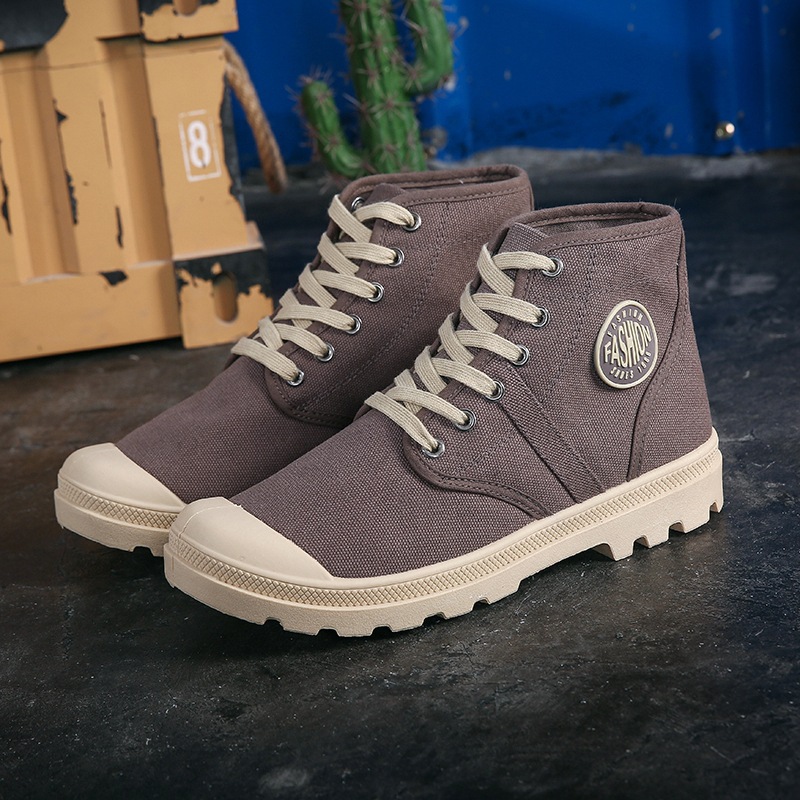 Herren High Top Canvas Boots Modische Freizeitschuhe_voghion.com