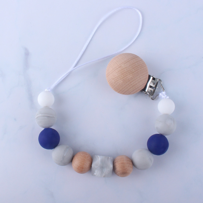 Bebé chupete anti-gota cadena bebé juguete de silicona chupete clip anti-gota banda Chew música anti-perdido cadena Nuevo