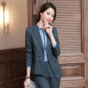 Professional trousers suit striped long sleeves autumn and winter