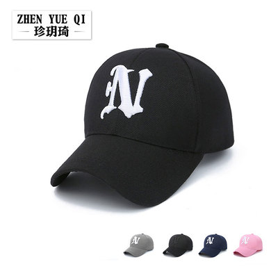 Zhen Qi Yue spring and autumn Four seasons Korean Edition Embroidery letter Baseball cap lady Same item sunshade Cap wholesale