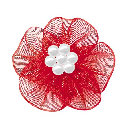 Yao Ming cinta de poliéster DIY pequeña flor ropa interior decoración hecha a mano cinta flor horquilla Decoración Accesorios