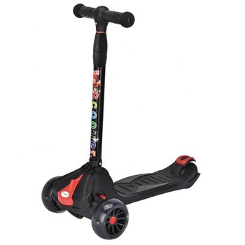 Transfronterizos dedicados a la altura de tres velocidades de dirección de gravedad ajustable PU rueda flash scooter para niños de 3 - 12 años