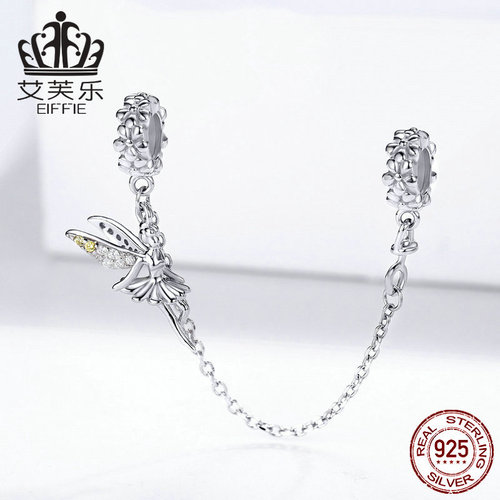 Independent station supply sterling silver original safety chain DIY bracelet accessories elf charm sliver jewelry accessories