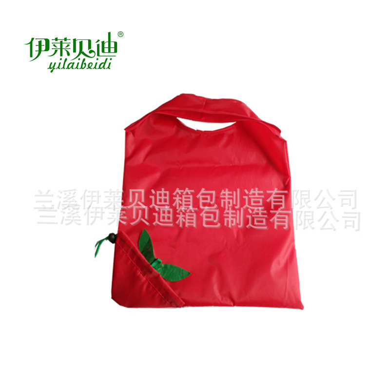 批发樱桃折叠袋 樱桃环保购物袋 樱桃束口收纳袋厂家定做logo