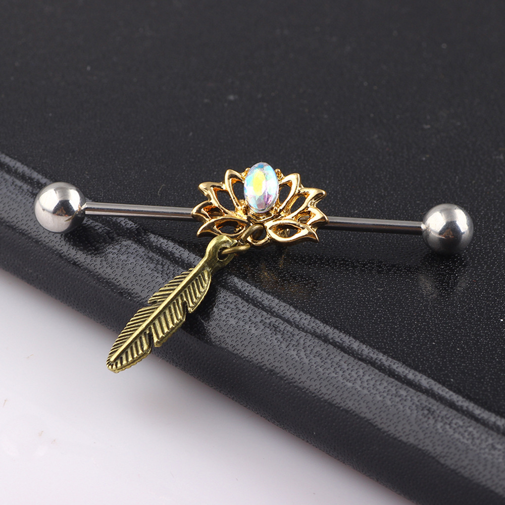 Labret piercing jewelry detail image