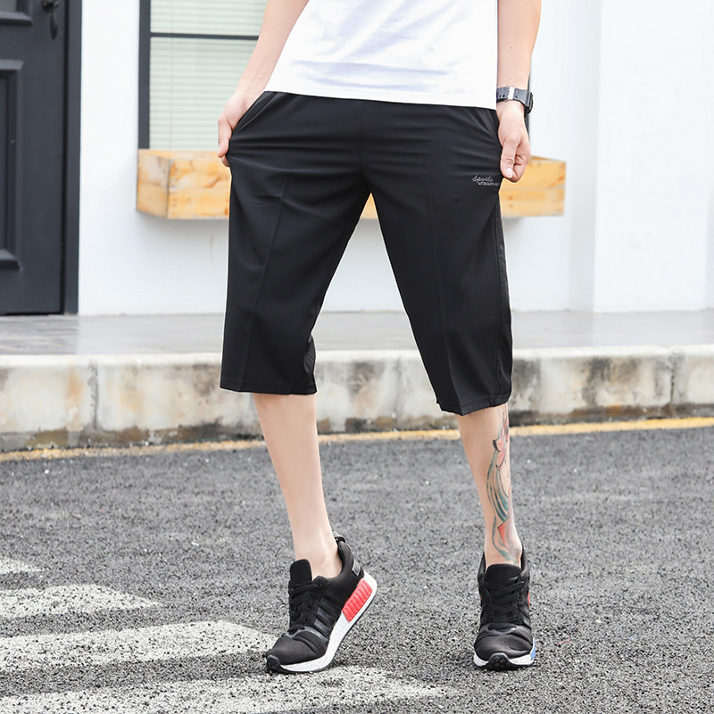 廠家直銷夏季短褲男速幹褲子運動七分褲休閑寬松中褲透氣沙灘褲男