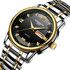 Waterproof swiss watch, men's watch, steel belt, calendar, fashionable quartz watches, wholesale