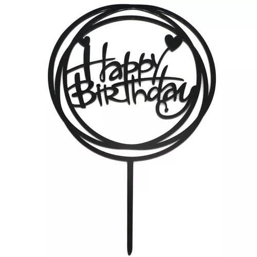 Cake decoration imitation acrylic plug-in birthday decoration plug-in baking holiday dessert table flag factory direct sales