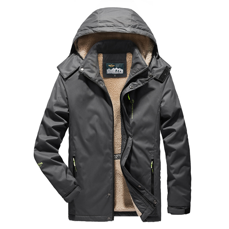 2019 Otoño e Invierno nueva chaqueta acolchada de algodón transfronteriza hombres chaqueta acolchada de algodón forrada de lana para hombres chaqueta acolchada de algodón para hombres