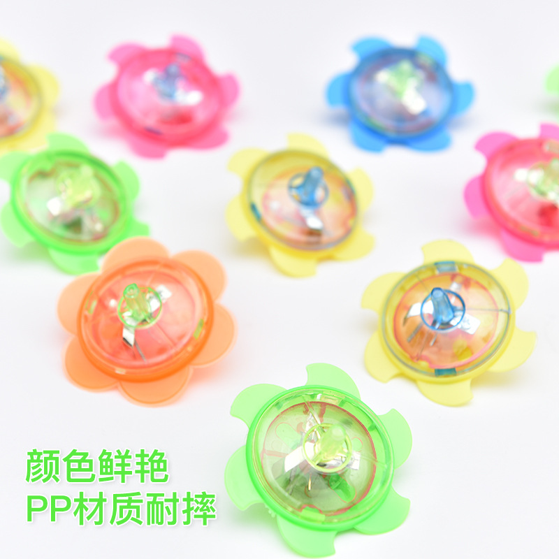 Giroscopio luminoso de plástico para niños giro manual pequeño giroscopio niño rompecabezas puesto mercado nocturno Venta caliente regalos para niños