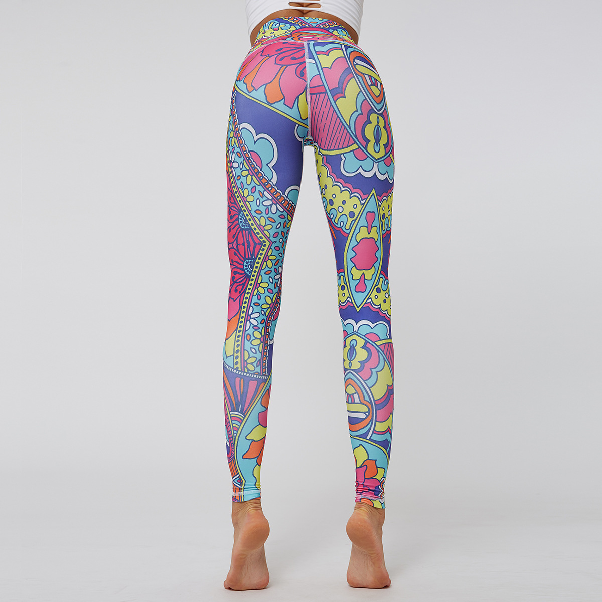 printing high-waist yoga pants NSNS47235