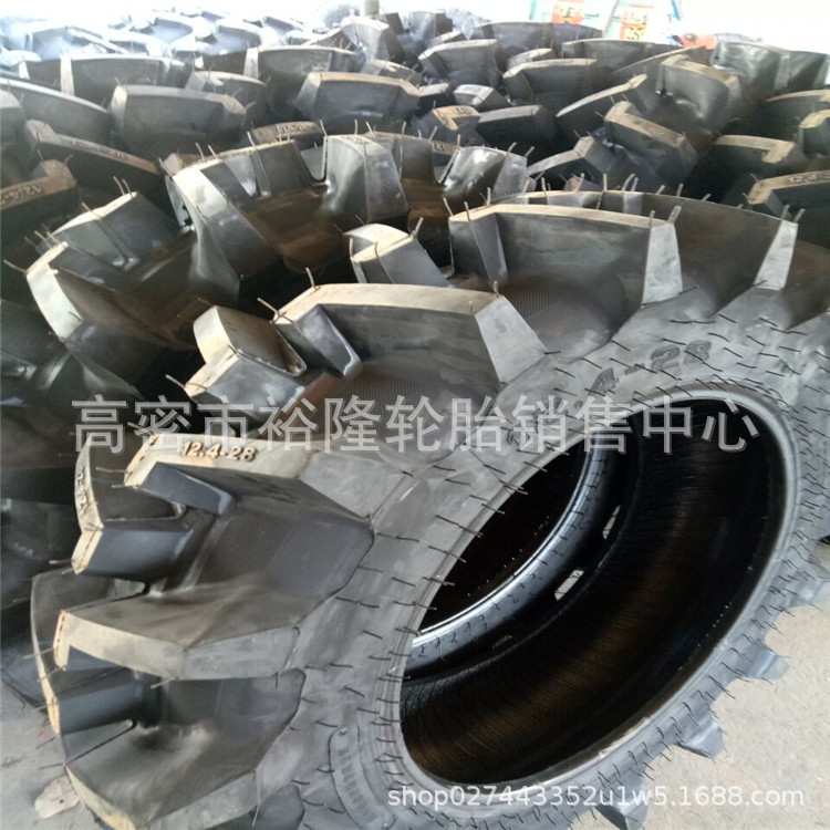 桦林水田农用轮胎12.4-24-28R-2水田高花拖拉机11-32稻田轮胎