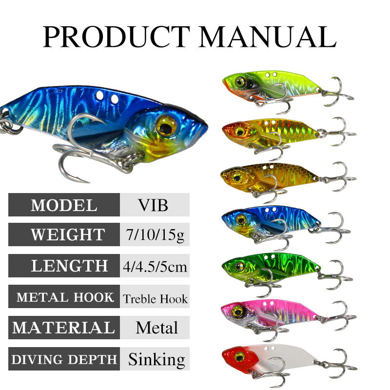 Metal Blade Baits VIB Baits Spinner Baits Fresh Water Bass Swimbait Tackle Gear