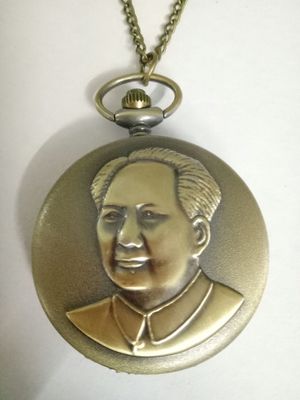 大号毛主席纪念怀表 古铜色复古毛泽东头像项链怀表 8178|ms