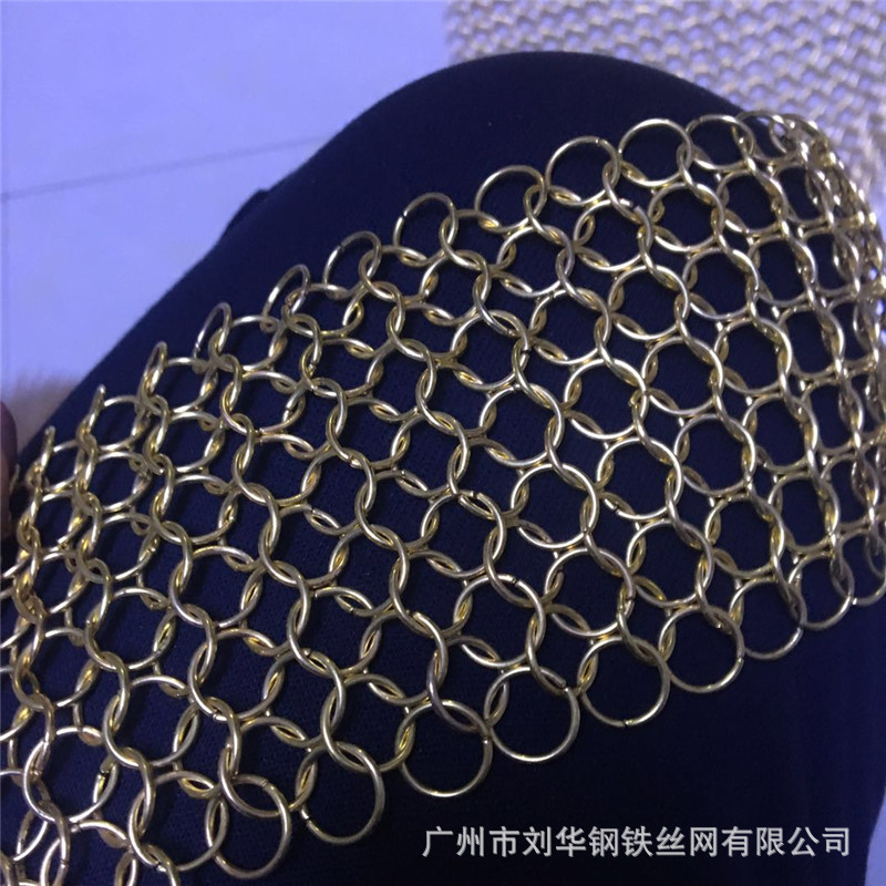 金属装饰网|圆环网|幕墙网帘连环网|金属圈装饰网帘|螺旋装饰网帘